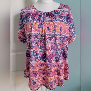 NWT Pink Paisley Top